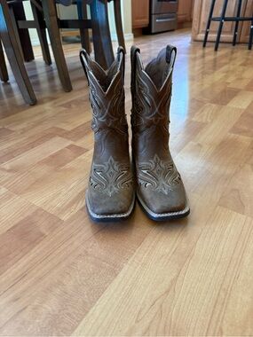 Ariat Kids Brown Western Embroidered Cowboy Boots
